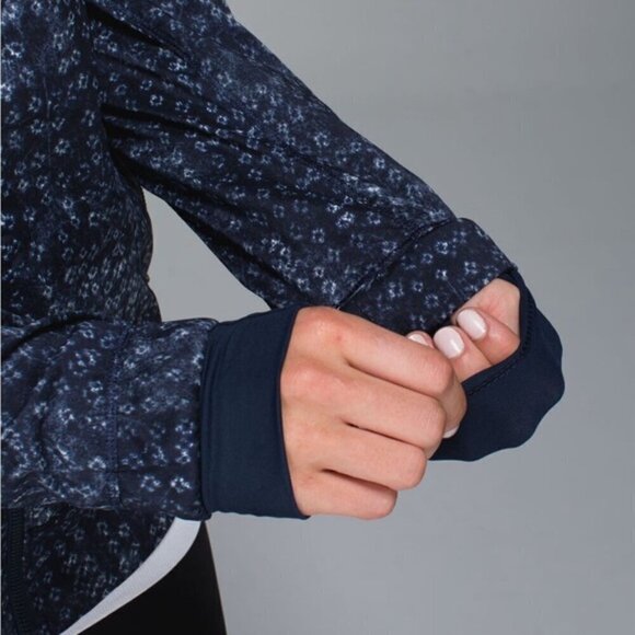 Lululemon Spring Forward Jacket Kanoko Twist Inkwell  Ghost / Inkwell Size 4 - Picture 4 of 16
